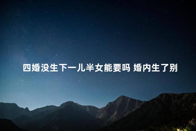 四婚没生下一儿半女能要吗 婚内生了别人孩子不离婚